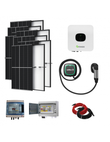 Kit solaire 6800W recharge voiture électrique - Avec chargeur 7kW -  Monophasé - Solu'Sun