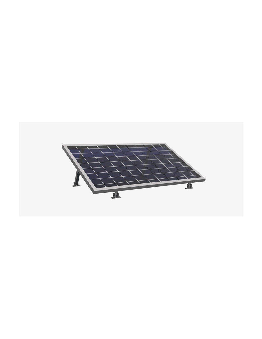 Support au sol ou mural pour 1 panneau solaire inclinable de 15° à 30° -  Solu'Sun