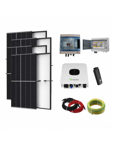 Kit solaire 3400W recharge voiture électrique - Avec chargeur 7kW -  Monophasé - Solu'Sun