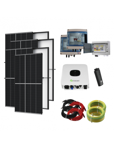 Kit solaire autoconsommation monophasé au sol 3735W Micro onduleur