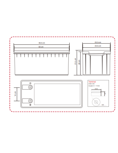 Batterie lithium LiFePO4 12.8V 200Ah -  Solu'Sun  | SoluSun