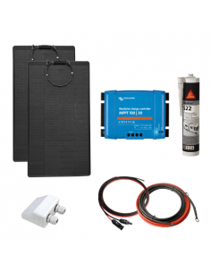 Kit solaire 350w 12v autonome-stockage batterie lithium - Victron