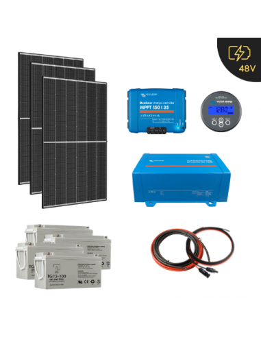 Kit solaire autonome 1275W - 9.6kWh...