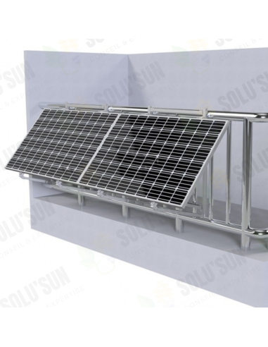 Support au sol, mural ou balcon pour 1 panneau solaire inclinable de 20° à 35° -  Solu'Sun  | SoluSun