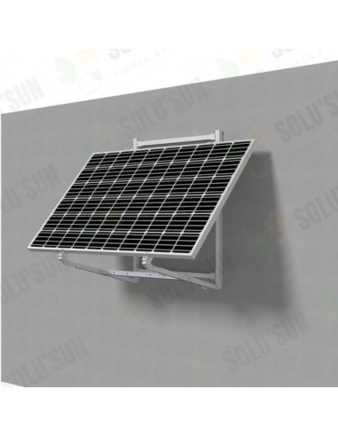 Support pour 1 panneau solaire au sol inclinable de 10° à 15° - Solu'Sun