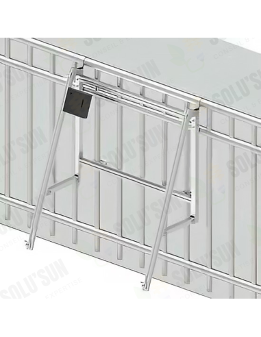 Support au sol, mural ou balcon pour 1 panneau solaire inclinable de 20° à 35° -  Solu'Sun  | SoluSun