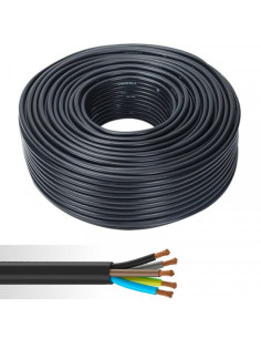Cable triphasé 5g2,5mm2 noir -  Solu'Sun  | SoluSun