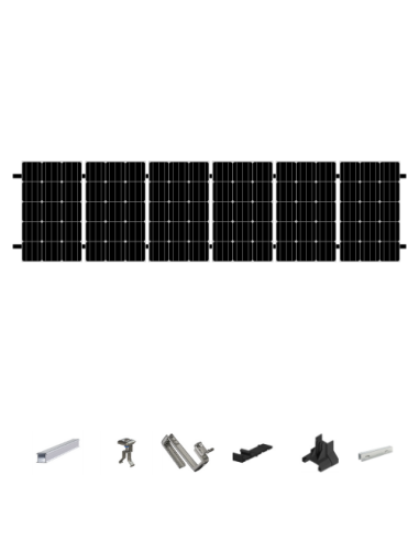 Kit de Fixation 6 panneaux solaires pour toit en tuile | Orientation : Portrait -  ESDEC  | SoluSun