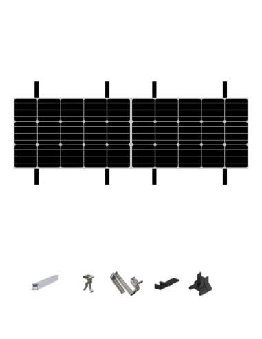 Kit de Fixation 2 panneaux solaires pour toit en tuile | Orientation : Paysage -  ESDEC  | SoluSun