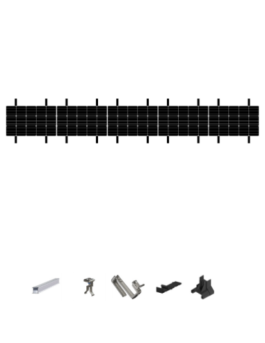 Kit de Fixation 5 panneaux solaires pour toit en tuile | Orientation : Paysage -  ESDEC  | SoluSun