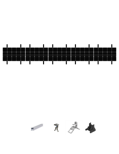Kit de Fixation 5 panneaux solaires pour toit en tôle ondulée | Orientation : Paysage -  ESDEC  | SoluSun