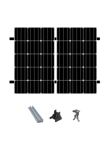 Kit de Fixation 2 panneaux solaires pour toit en bac acier | Orientation : Portrait -  ESDEC  | SoluSun
