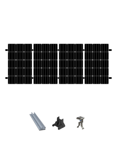 Kit de Fixation 4 panneaux solaires pour toit en bac acier | Orientation : Portrait -  ESDEC  | SoluSun