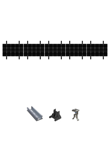 Kit de Fixation 5 panneaux solaires pour toit en bac acier | Orientation : Paysage -  ESDEC  | SoluSun