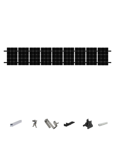 Kit de Fixation 9 panneaux solaires pour toit en tuile | Orientation : Portrait -  ESDEC  | SoluSun