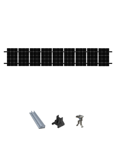 Kit de Fixation 9 panneaux solaires pour toit en bac acier | Orientation : Portrait -  ESDEC  | SoluSun