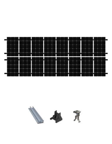 Kit de Fixation 16 panneaux solaires pour toit en bac acier sur 2 lignes | Orientation : Portrait -  ESDEC  | SoluSun