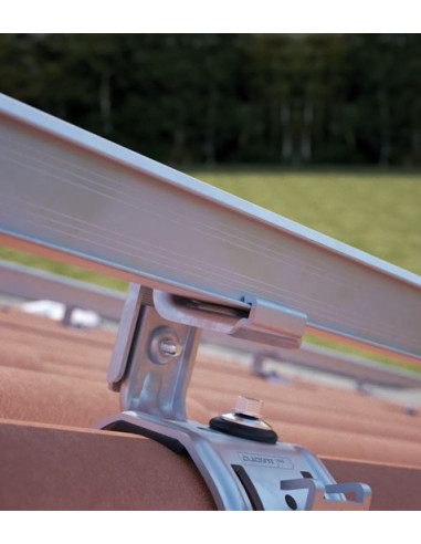 Kit de Fixation 14 panneaux solaires pour toit en tôle ondulée sur 2 lignes | Orientation : Paysage -  ESDEC  | SoluSun