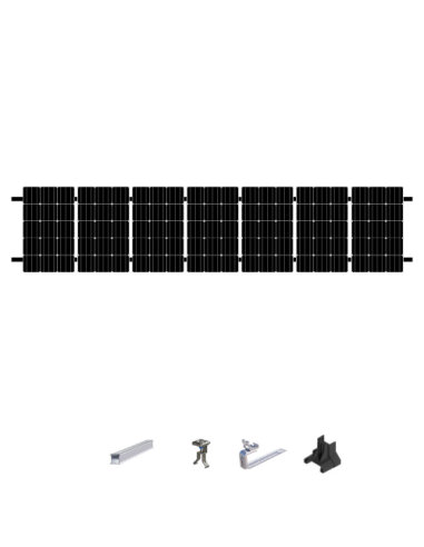 Kit de Fixation 7 panneaux solaires pour toit en ardoises | Orientation : Portrait -  ESDEC  | SoluSun