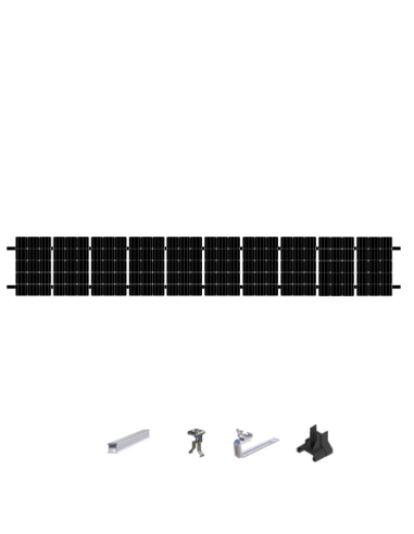 Kit de Fixation 10 panneaux solaires pour toit en ardoises | Orientation : Portrait -  ESDEC  | SoluSun