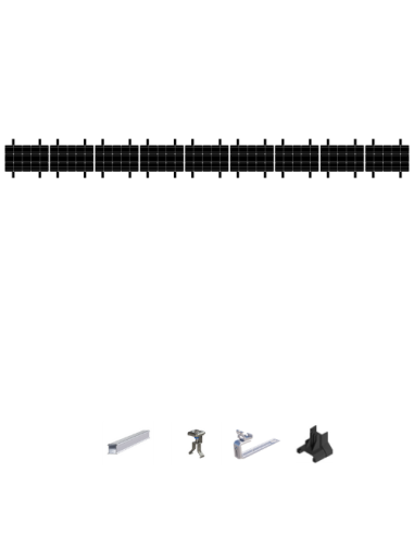 Kit de Fixation 10 panneaux solaires pour toit en ardoises | Orientation : Paysage -  ESDEC  | SoluSun