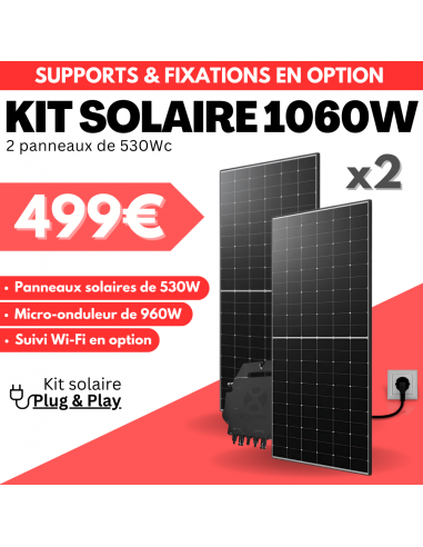 Kit solaire Plug & Play - 2 panneaux...