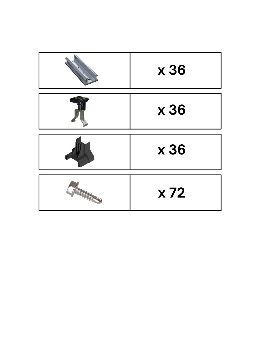 Kit De Fixation Panneaux Solaires Pour Toit En Bac Acier Orientation Paysage Esdec Solusun