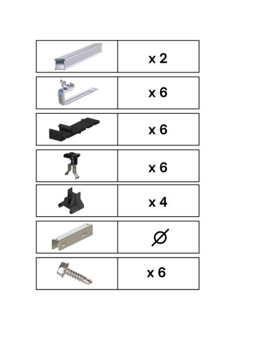 Kit de Fixation 2 panneaux solaires pour toit en ardoises | Orientation : Portrait -  ESDEC  | SoluSun