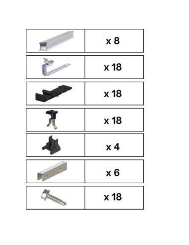 Kit de Fixation 8 panneaux solaires pour toit en ardoises | Orientation : Portrait -  ESDEC  | SoluSun