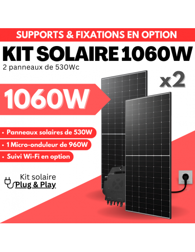 Kit solaire Plug & Play - 2 panneaux...