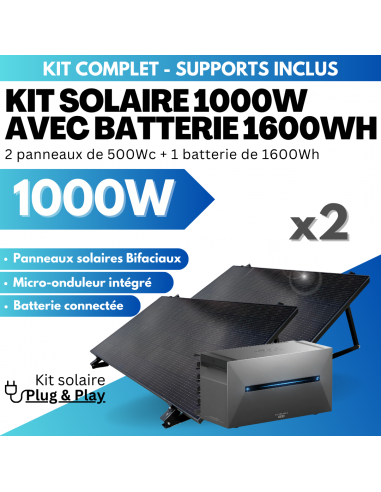 Kit Solaire Plug And Play 1000W Avec...