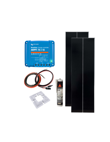 Kit solaire 200W pour camping car avec fixations / MPPT Victron -  Solu'Sun  | SoluSun