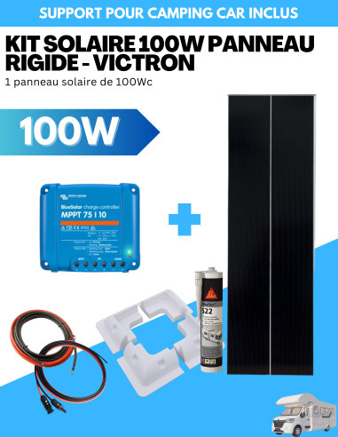 Kit solaire 100W avec fixations /...