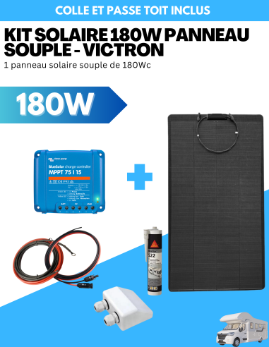 Kit solaire 180W panneau souple avec...