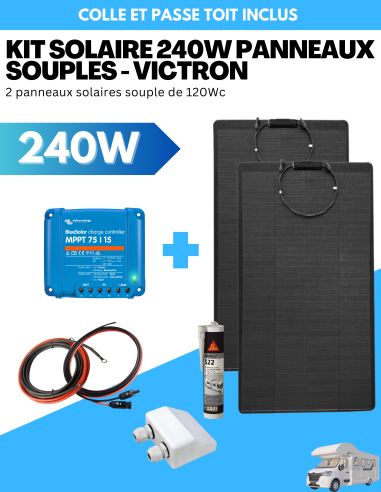 Kit solaire 240W panneaux souples...