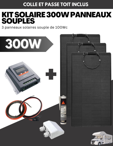 Kit solaire 300W panneaux souples...