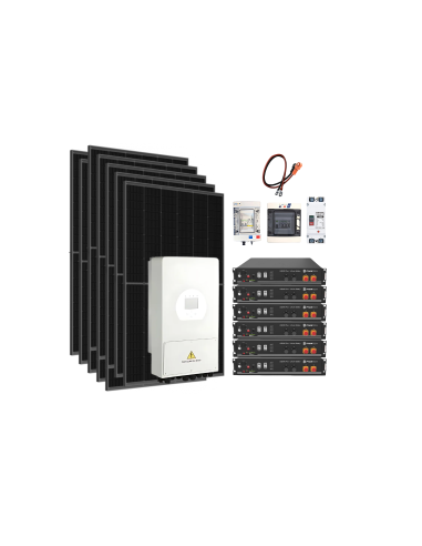 Kit solaire autoconsommation et site isolé avec batteries lithium - 9000W - 14,4kWh -  Solu'Sun  | SoluSun