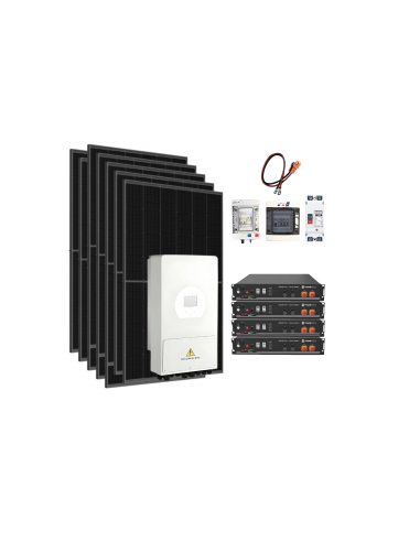 Kit solaire autoconsommation et site isolé avec batteries lithium - 5400W - 9,6kWh -  Solu'Sun  | SoluSun