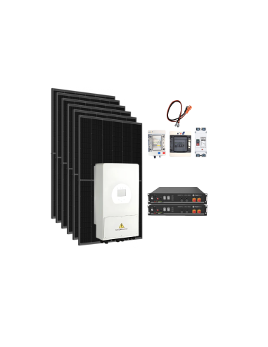 Kit solaire autoconsommation et site isolé avec batteries lithium - 2700W - 4,8kWh -  Solu'Sun  | SoluSun