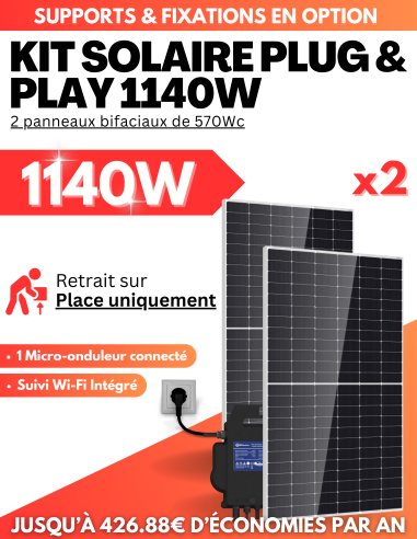 Panneau solaire Plug & Play - 2...