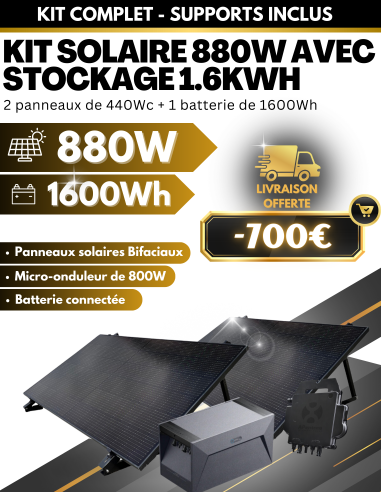 Panneau solaire Plug and Play 880W...