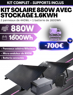 Panneau solaire Plug and Play 880W BeSolar Ultra avec batterie 1600Wh