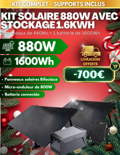 Panneau solaire Plug and Play 880W BeSolar Ultra avec batterie 1600Wh