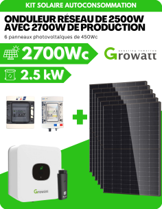 Kit Solaire Autoconsommation 2700W - GROWATT -  Growatt  | SoluSun