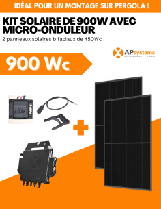 Kit Solaire Autoconsommation 900W - Bifacial  - APSystems -  APSystems  | SoluSun