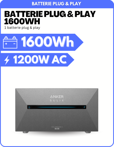 Batterie plug & play ANKER Solarbank 2 E1600 AC 1600wh -  Anker  | SoluSun