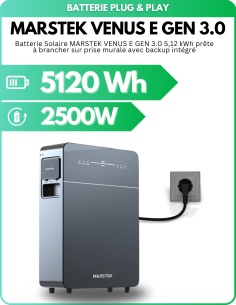 Batterie Solaire Plug & Play - MARSTEK VENUS E GEN 3.0 - 5.12kWh -  Marstek  | SoluSun