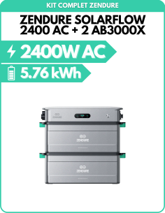 Kit batterie Zendure Solarflow 2400 AC + 2 AB3000X - 5.76kWh -  Zendure  | SoluSun
