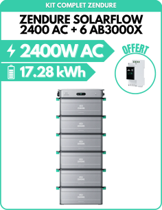Kit batterie Zendure Solarflow 2400 AC + 6 AB3000X - 17.28kWh -  Zendure  | SoluSun