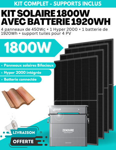 Kit Solaire Zendure 2000W prêt à brancher avec batterie évolutive jusqu'à 7680 Wh -  Zendure  | SoluSun